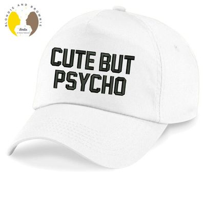 Blondie & Brownie Fun Kinder Baseball Cap Cute But Psycho Spruch Süß aber Psycho