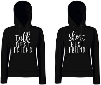 Blondie & Brownie Fun Tall & Short Best Friend BFF Hoodie Beste Freunde Pullover