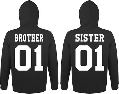 Blondie & Brownie Pullover Hoodie Brother Sister Wunschzahl Bruder Schwester BFF