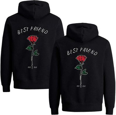 Blondie & Brownie Fun BFF Freunde Hoodie Set Best Friend Rose Pullover Kapuze