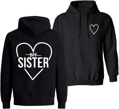 Blondie & Brownie Fun Damen Hoodie BFF Sister Friends Pullover Partner Freunde