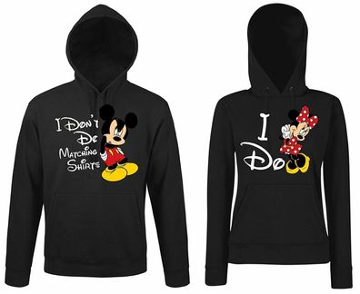 Blondie & Brownie Fun Hoodie Set MICKEY MINNIE Matching Pullover Pärchen Queen