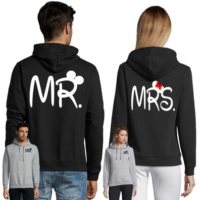 Blondie & Brownie Partner Paar Pärchen Hoodie MR. MRS. King Queen Bff Friends