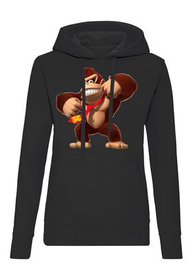 Blondie & Brownie Damen Hoodie Kapuzen Pullover Kong Donkey Nintendo Mario Diddy