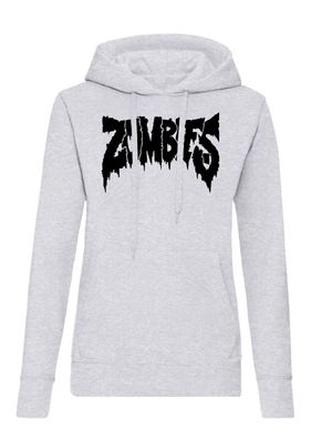 Blondie & Brownie Damen Fun Hoodie Pullover Zombies Flatbushed Hell Movie Scary