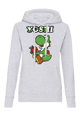 Blondie & Brownie Damen Hoodie Kapuze Pullover Yoshi Dino Nintendo Mario Luigi