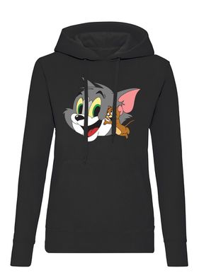 Blondie & Brownie Damen Fun Hoodie Pullover Jerry Tom Maus Katze Friends Cartoon