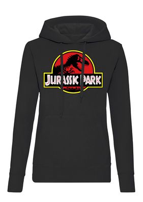 Blondie & Brownie Damen Fun Hoodie PulloverJurassic T-Rex Park Dinosaurier World