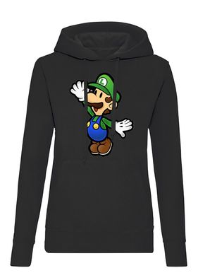 Blondie & Brownie Damen Hoodie Pullover Luigi Nintendo Super Mario Peach Toad