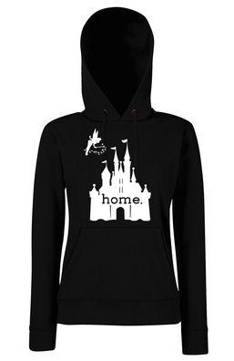 Blondie & Brownie Fun Damen Hoodie Kapuze Pullover Home Magic Schloss Prinzessin