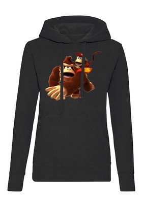 Blondie & Brownie Damen Hoodie Kapuzenpullover Kong Donkey Diddy Nintendo Mario