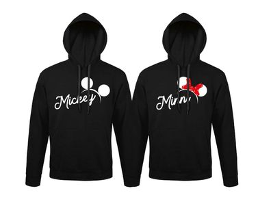 Blondie & Brownie Mickey Minnie Schleife Unisex Hoodie Pullover Pärchen Queen