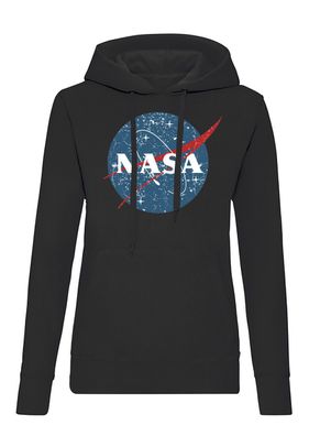 Blondie & Brownie Damen Hoodie Pullover Vintage Nasa Astronaut Apollo Space Elon