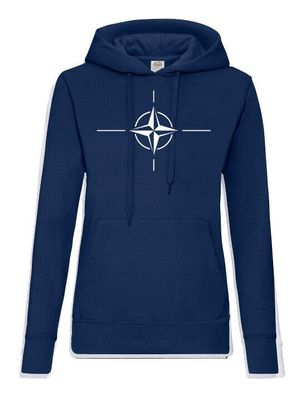 Blondie & Brownie Damen Hoodie Kapuzen Pullover Nato Peace Fuck Putin Ukraine