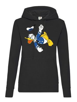 Blondie & Brownie Damen Hoodie Pullover Kapuze Donald Angry Duck Mickey Minnie