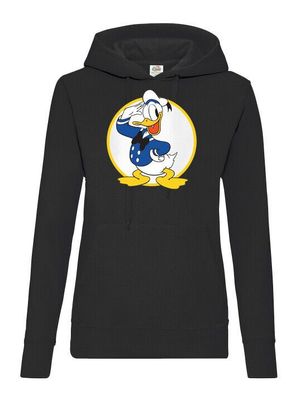 Blondie & Brownie Damen Hoodie Pullover Kapuze Duck Ente Donald Matrose Mickey