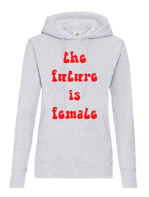 Blondie & Brownie Damen Hoodie Pullover the future is female peace Emanzipation