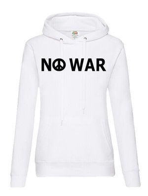 Blondie & Brownie Damen Hoodie Pullover No More War World Peace Frieden Love