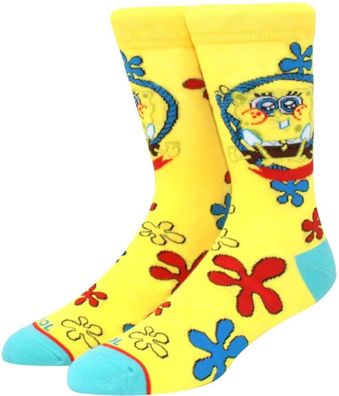 Baby Schwammkopf Socken - Spongebob Crew Cartoon-Socken in 3/4-Länge Motivsocken