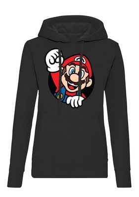 Blondie & Brownie Damen Hoodie Kapuzenpullover Mario Faust Nintendo Luigi Yoshi