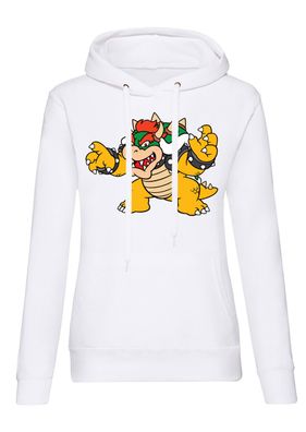 Blondie & Brownie Damen Hoodie Kapuzenpullover Bowser Yoshi Nintendo Mario Luigi