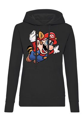 Blondie & Brownie Damen Hoodie Kapuzenpullover Mario Fligh Nintendo Luigi Yoshi