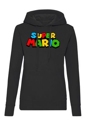 Blondie & Brownie Damen Fun Hoodie Pullover Super Mario Nintendo SNES NES Luigi