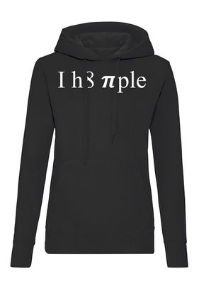 Blondie & Brownie Damen Hoodie Pullover I Hate People Spruch Ich hasse Menschen