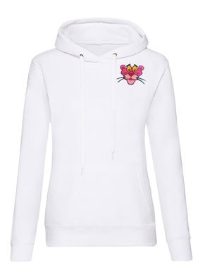 Blondie & Brownie Damen Hoodie Pullover Pink Panther Rosarote Inspektor Patch