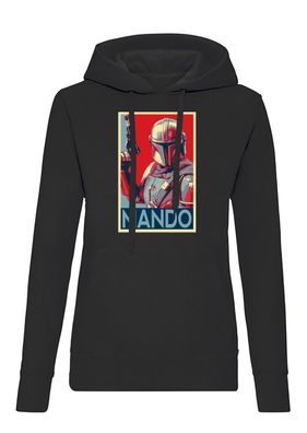 Blondie & Brownie Damen Hoodie Pullover Mando Pop Art R2D2 Wars Yedi Yoda Droide