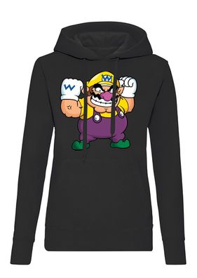 Blondie & Brownie Damen Fun Hoodie Pullover Wario Super Mario Nintendo Game Pilz