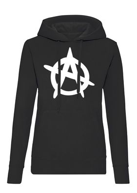 Blondie & Brownie Damen Hoodie Pullover Anarchy Anarchie A Antifa Anarchist Mob