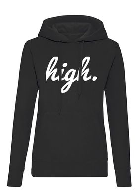 Blondie & Brownie Damen Hoodie Pullover Sky High Stoned Chill Bro Gras Weed 420