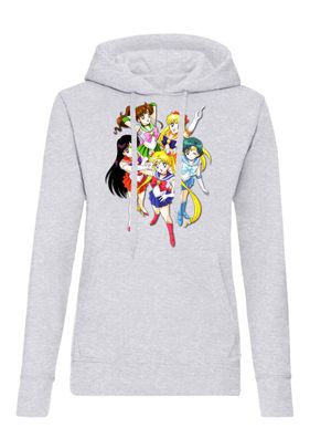 Blondie & Brownie Damen Hoodie Pullover Sailor Moon Friends Anime Cartoon Manga