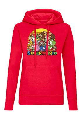 Blondie & Brownie Damen Hoodie Pullover Mario Friends Apocalypse Sun Yoshi Luigi