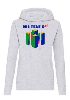 Blondie & Brownie Damen Hoodie Pullover Nintendo N64 Mario Super Fun Konsole