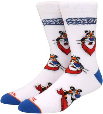 Frosted Flakes Weiße Socken - Kellogg´s Crew Cartoon-Socken in 3/4-Länge Motivsocken