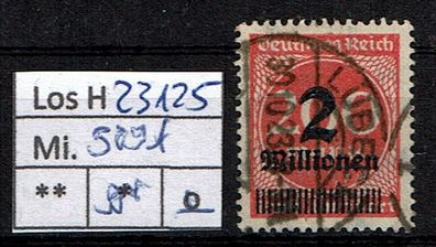 Los H23125: Deutsches Reich Mi. 309 A, gest., gepr. INFLA