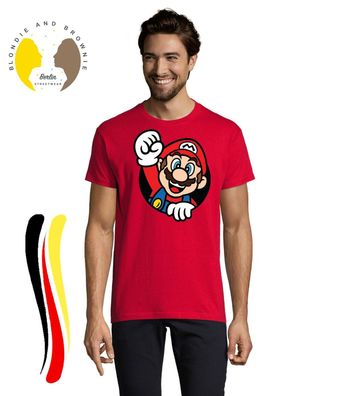 Blondie & Brownie Fun Herren Shirt Mario Faust Nintendo Luigi Yoshi Super Peach