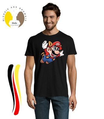 Blondie & Brownie Fun Herren Shirt Mario Fligh Nintendo Luigi Yoshi Super Peach