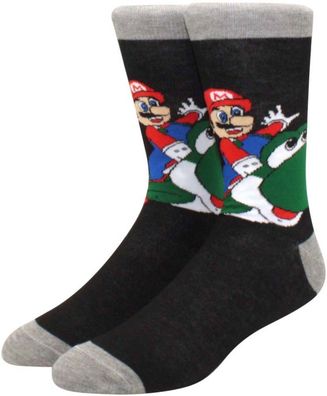 Mario and Yoshi Charakters Socken - Super Mario 360° Charakter Cartoon Motiv-Socken