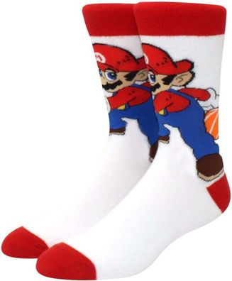 Mario Baseball Gamer Lustige Socken - Super Mario 360° Charakter Cartoon Motiv-Socken