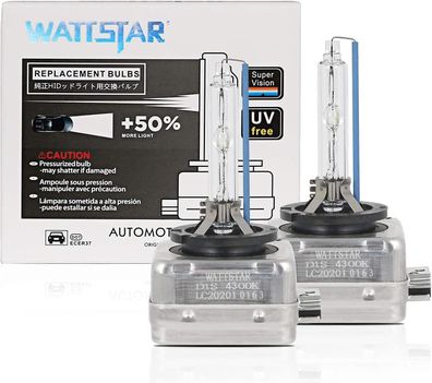 Wattstar D1S 6000K, Xenonlampe Ersatzlampe, HID D1S Xenonlampe, 35W HID Scheinwerferl