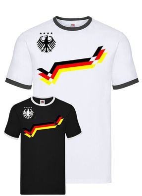 Fußball Football Meister EM WM Herren Fun Shirt Trikot Deutschland Retro Germany