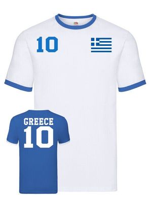 Fußball Meister EM WM Herren Shirt Trikot Griechenland Greece Wunschname Nummer