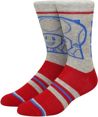 Toad Pictures Lustige Socken - Super Mario 360° Charakter Cartoon Motiv-Socken