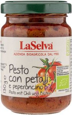 LaSelva 6x Pesto mit Chili und Blüten - Tomaten Würzpaste 130g