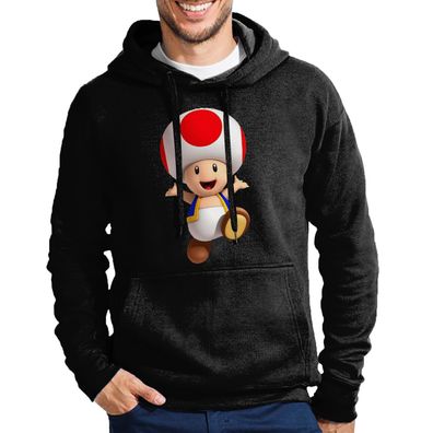 Blondie & Brownie Herren Hoodie Kapuzenpullover Toad Pilz Mushroom Mario Kart