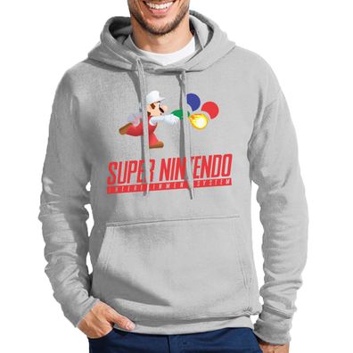 Blondie & Brownie Herren Fun Hoodie Pullover Nintendo Super SNES NES Mario Luigi