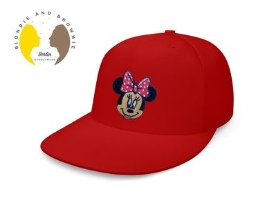 Blondie & Brownie Damen Mädchen Baseball Cap Snapback Kappe Minnie Mouse Patch